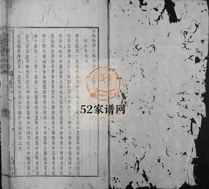 1712年修石城县学上塘背陈氏族谱 江西陈氏电子版家谱下载