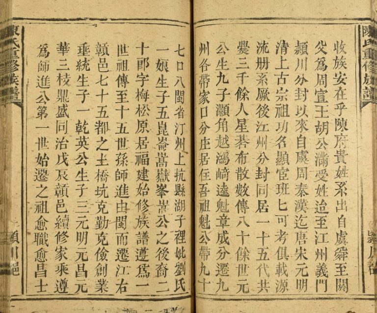 1868年修陈氏重修族谱 江西赣州颍川郡陈氏电子版家谱下载