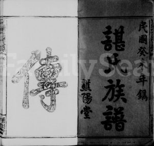 1943年修宜春谌家坊谌氏族谱[8卷首2卷]江西谯阳堂谌氏完整电子版家谱下载