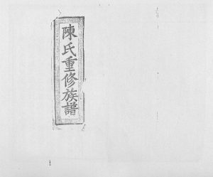 1930年陈氏九修族谱 江西丰城皮氏改陈氏完整电子版家谱下载