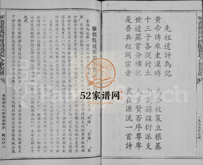 1995年宁都县城南南阳邓氏八修族谱[不分卷]江西邓氏完整电子版家谱下载