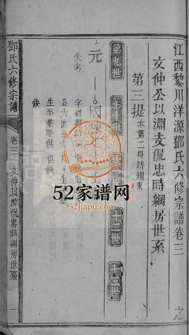 1876年黎川洋源邓氏六修宗谱[残卷]江西邓氏电子版族谱下载