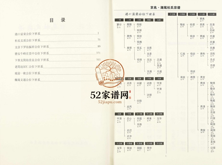 2013年续修京兆湖尾杜氏宗谱 江西南康杜氏电子版族谱下载