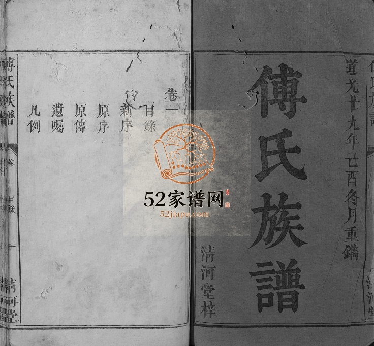 1849年修傅氏族谱[6卷]江西万载堂号清河堂傅氏完整电子版家谱下载
