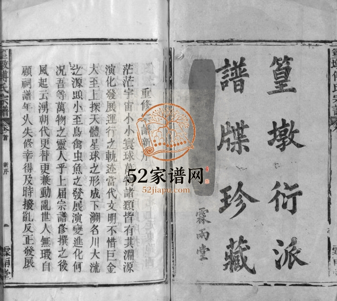 1938年重修饶南篁墩傅氏宗谱[12卷首末各1卷]江西广信霖雨堂傅氏完整电子版族谱下载