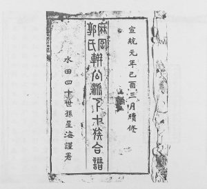 1909年修麻岗郭氏軿公派下十族合谱[19卷]江西吉安 吉水 泰和 永丰郭氏完整电子版族谱下载