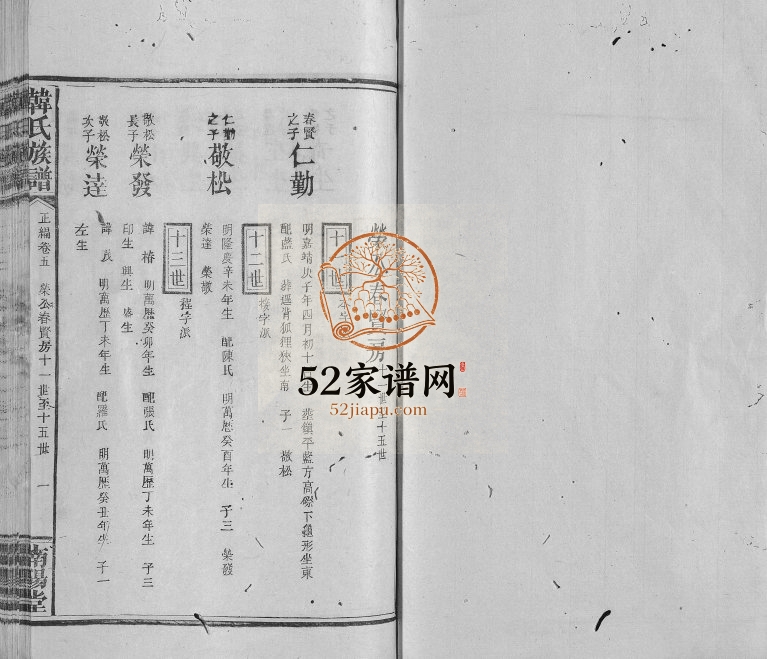 1921年修南阳堂合修韩氏族谱 江西 广东 湖南 浙江韩胤后裔电子版家谱下载