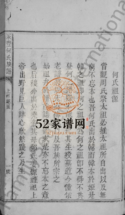 1861年重修永丰何氏族谱[不分卷]江西 福建建宁何氏完整电子版家谱下载
