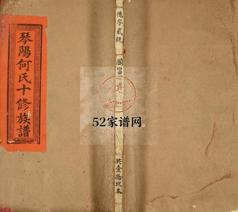 1938年琴阳何氏十修族谱 江西石城清旦堂何氏完整电子版家谱下载