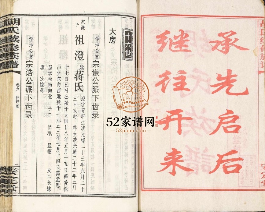 2006年修零陵邮亭墟胡氏族谱 江西瑞金 湖南安定堂胡氏电子版家谱下载