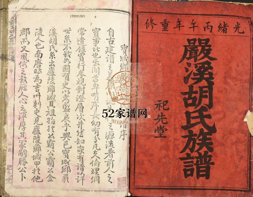 1907年兴邑严溪胡氏重修族谱 江西兴国祀先堂胡氏完整电子版家谱下载