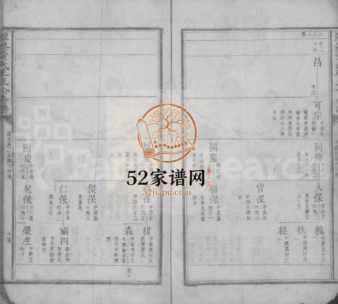 1840年修潭港黄氏廷直公房谱[残卷]江西乐安黄氏电子版族谱下载