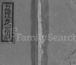 1890年石邑樟坑黄氏初修家谱[不分卷]江西石城黄氏完整电子版族谱下载