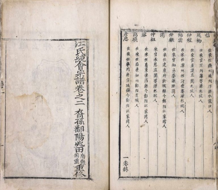 1544年修江氏统会宗谱 江西婺源 鄱阳 安徽 浙江江氏完整电子版族谱下载