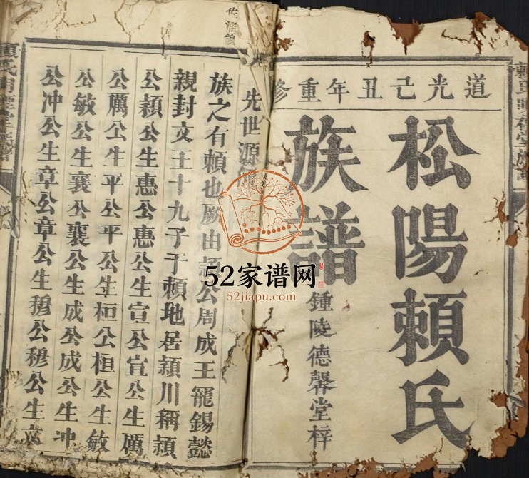 1829年修松阳赖氏明礼堂族谱 江西石城赖氏电子版家谱下载