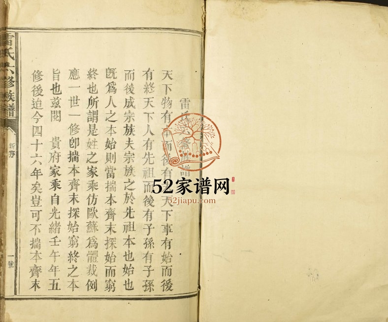 1927年雷氏六修族谱 江西吉安雷氏完整电子版家谱下载