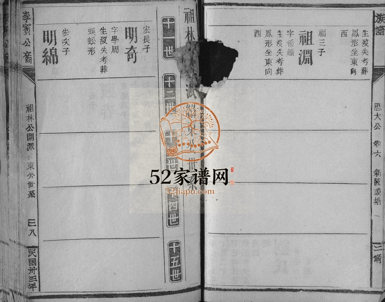 1944年修李宝公裔族谱 江西兴国李氏电子版家谱下载