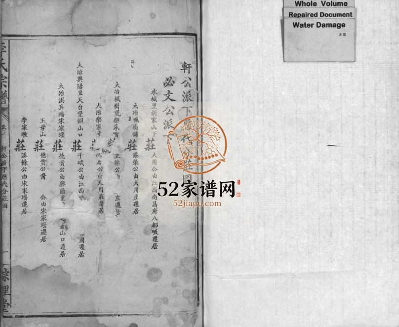1879年修李氏宗谱 江西永修 湖北阳新综理堂李氏电子版族谱下载