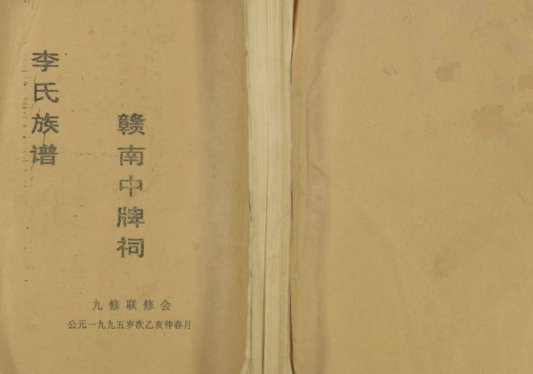1995年九修赣南中牌祠李氏族谱[不分卷]江西赣县李氏完整电子版家谱下载