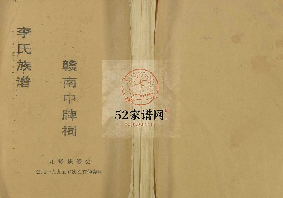 1995年九修赣南中牌祠李氏族谱[不分卷]江西赣县李氏完整电子版家谱下载