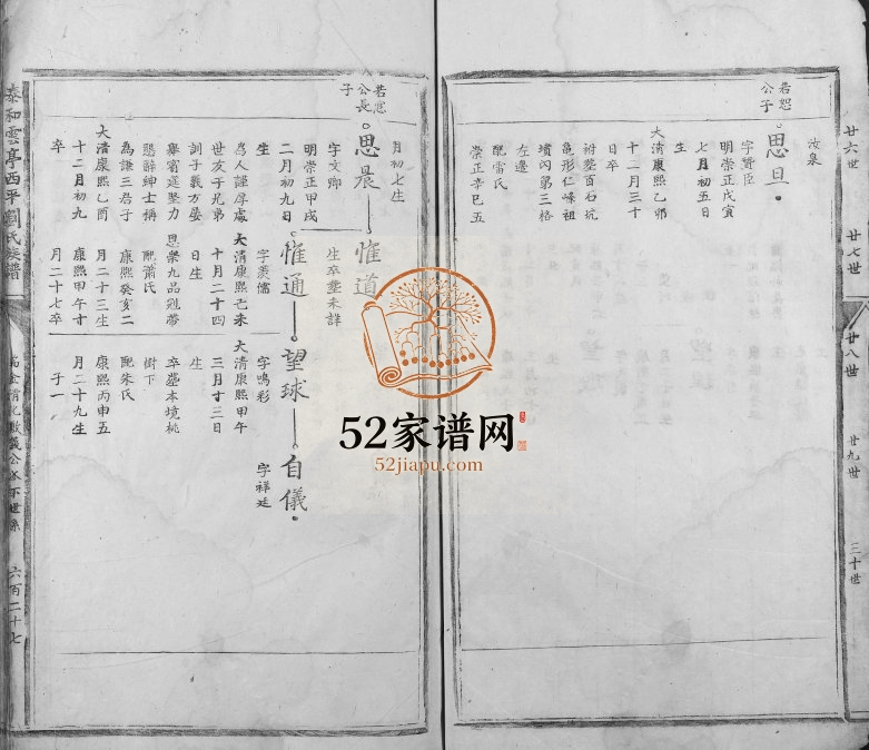 1800年修泰和云亭西平刘氏族谱 江西刘姓电子版家谱下载