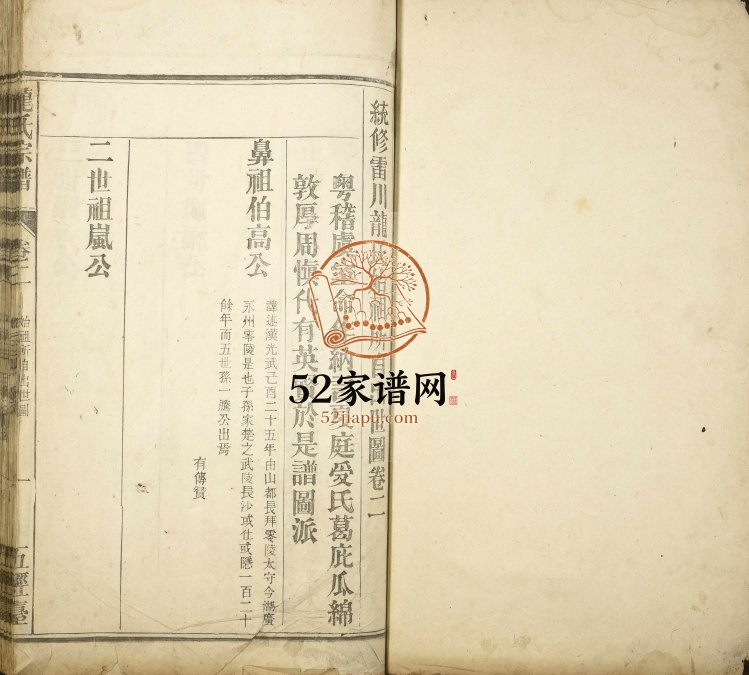 1929年龙氏宗谱[卷数不详]江西宜春 永新龙姓电子版族谱下载