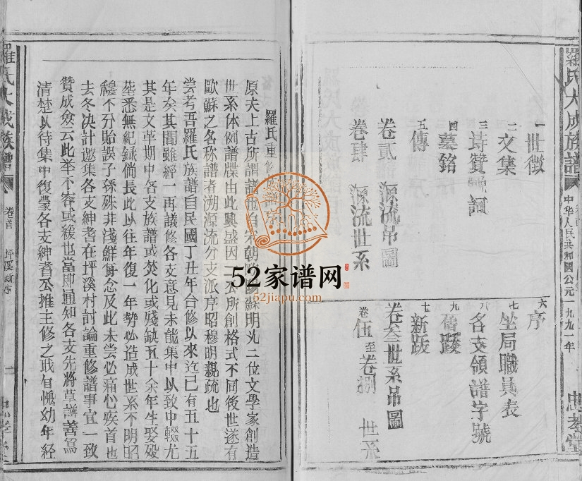 1991年罗氏大成族谱[8卷首1卷]江西丰城忠孝堂罗姓电子版家谱下载