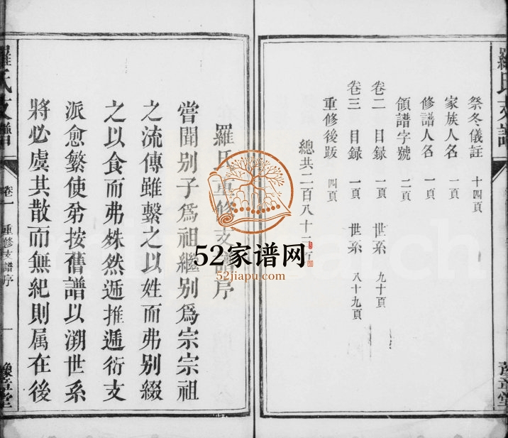 1809年罗氏支谱[3卷]江西万载豫章堂罗姓电子版族谱下载