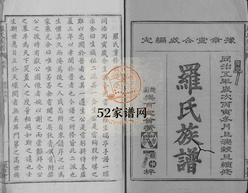 1866年续修罗氏族谱[8卷含卷首]江西南昌 丰城豫章堂罗姓电子版家谱下载
