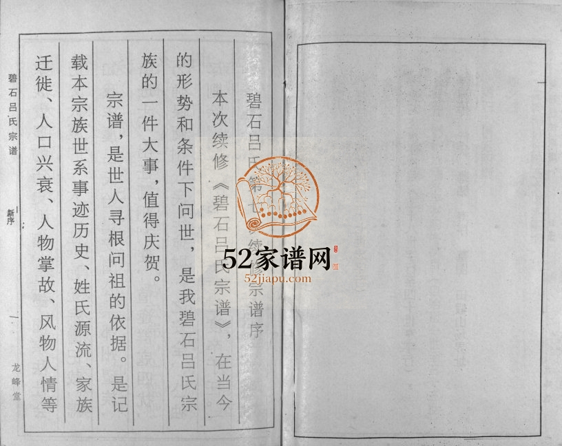 1999年七修碧石吕氏宗谱[10卷]江西永丰龙峰堂吕姓电子版族谱下载