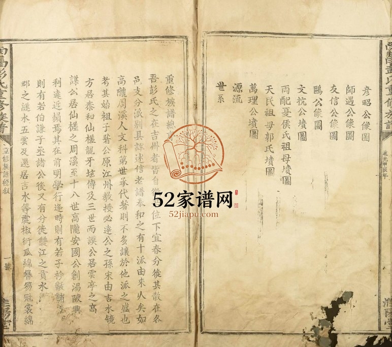 1884年西昌彭氏重修族谱 江西吉安淮阳堂彭姓电子版家谱下载