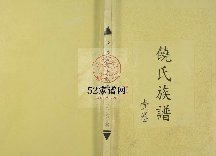 1998年重修饶氏族谱[8卷补遗1卷]广东 江西 湖南平阳堂饶姓电子版家谱下载