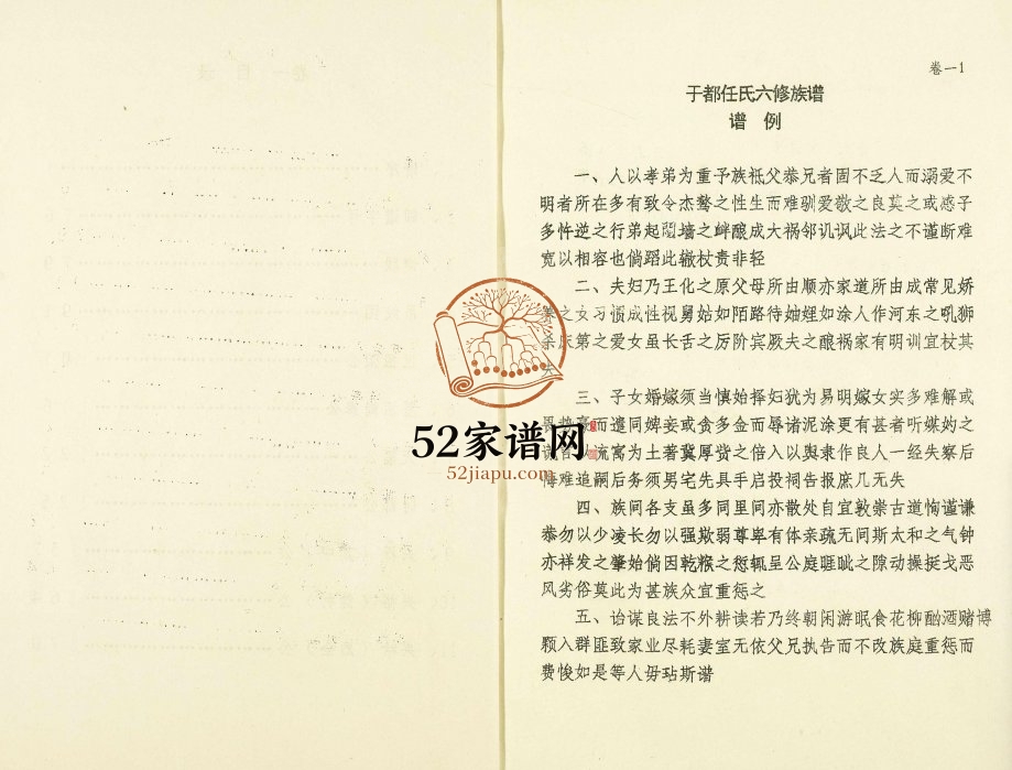 1996年雩都任氏六修族谱 江西于都任姓电子版家谱下载