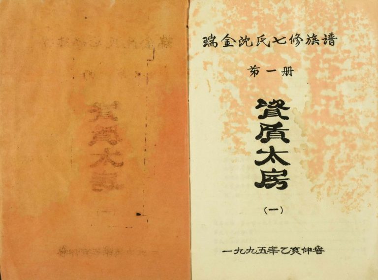 1995年吴兴沈氏七修族谱 江西瑞金 福建上杭 古田沈姓电子版家谱下载