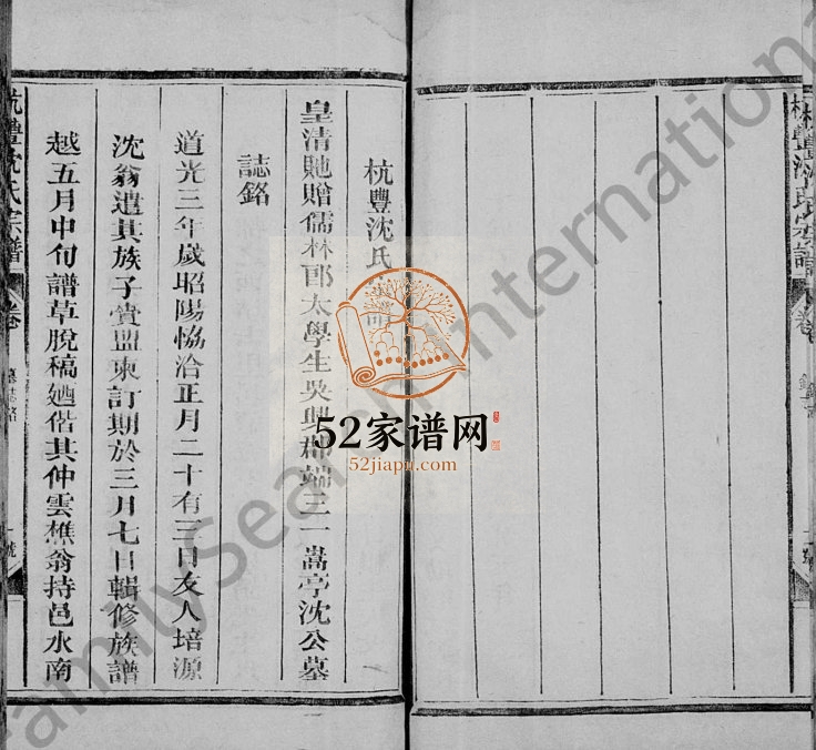 1918年修杭丰沈氏宗谱[卷数不明]福建上杭 江西永丰沈姓电子版族谱下载