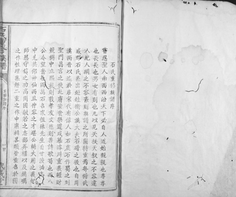 1878年石氏重修族谱[不分卷]江西泰和石姓电子版家谱下载