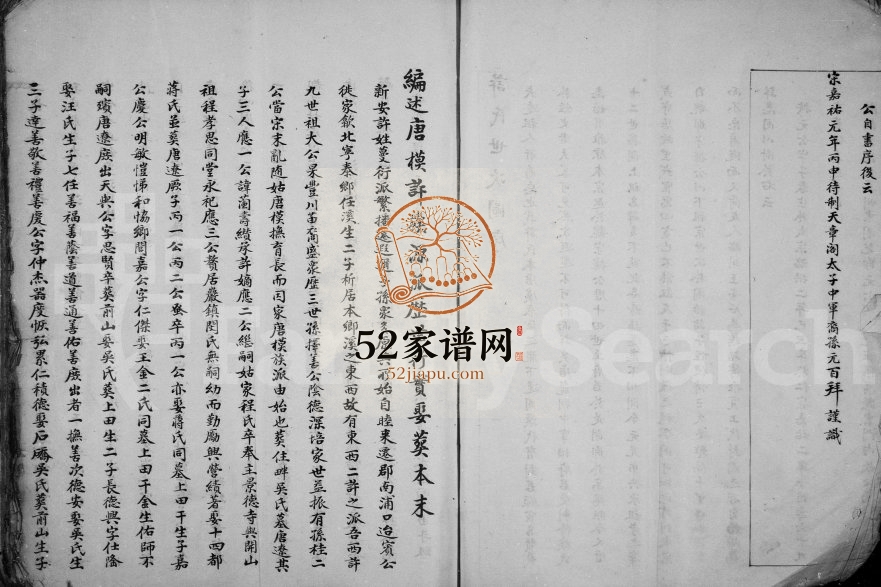 清嘉庆年间许氏族谱 安徽歙县许姓pdf电子版家谱下载
