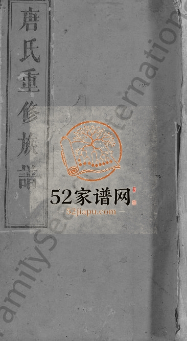 1870年唐氏重修族谱[不分卷]江西遂川 南康郁文堂唐姓电子版家谱下载
