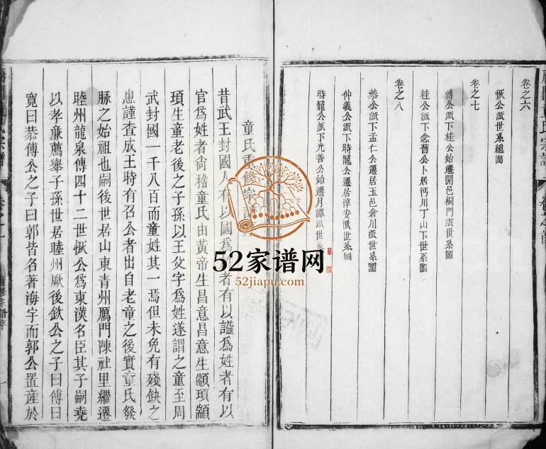 1758年修雁门童氏宗谱[8卷]江西德兴童姓电子版族谱下载