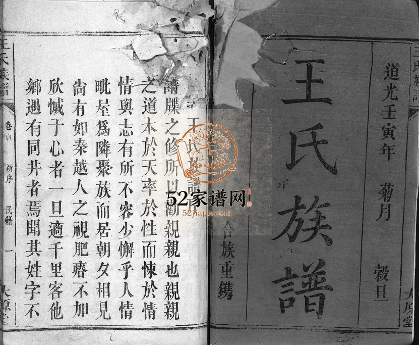 1842年修王氏族谱[8卷首1卷]福建武平 永定 广东兴宁 龙川 江西庐陵大原堂王姓电子版家谱下载