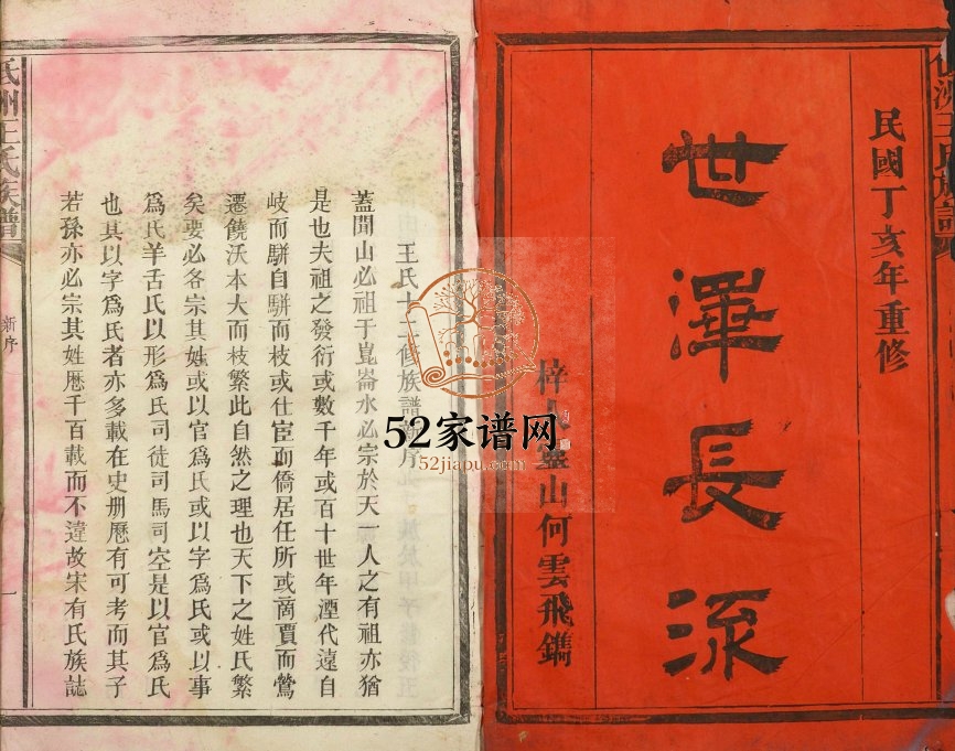 1947年修低洲王氏族谱 江西临川王荫堂王姓电子版家谱下载