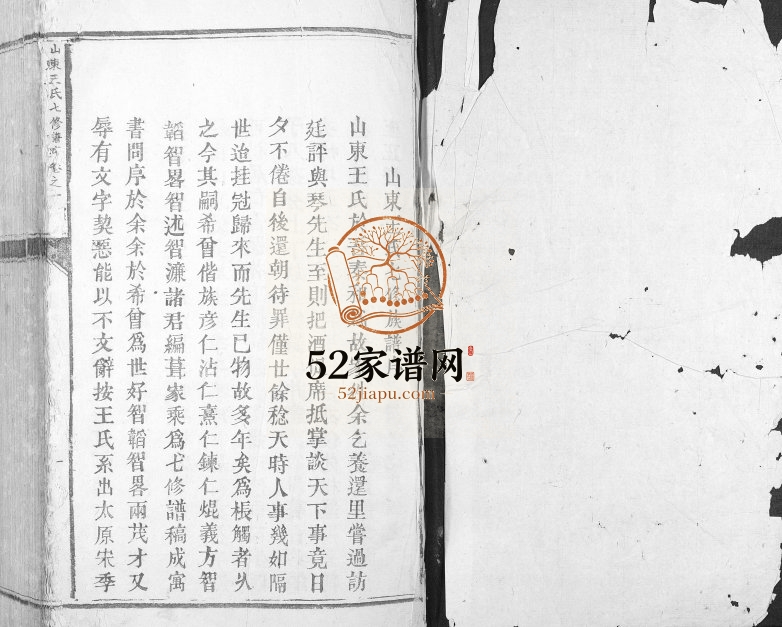 1921年山东王氏七修族谱[5卷]江西泰和光裕堂王姓电子版族谱下载