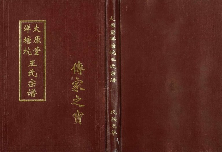1998年修洋塘坑王氏宗谱 江西赣州太原堂王姓电子版族谱下载