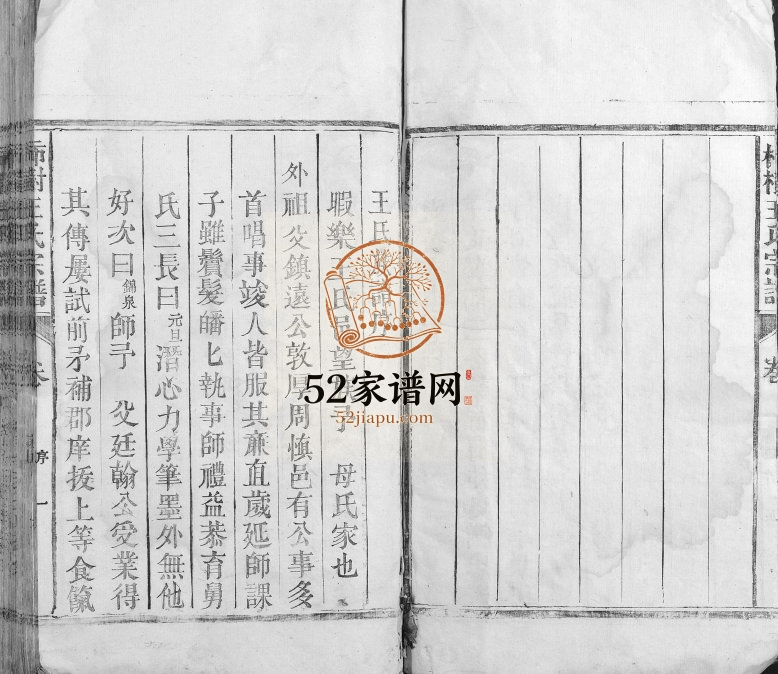 1844年修柿村王氏族谱[2卷]江西铅山王姓电子版家谱下载