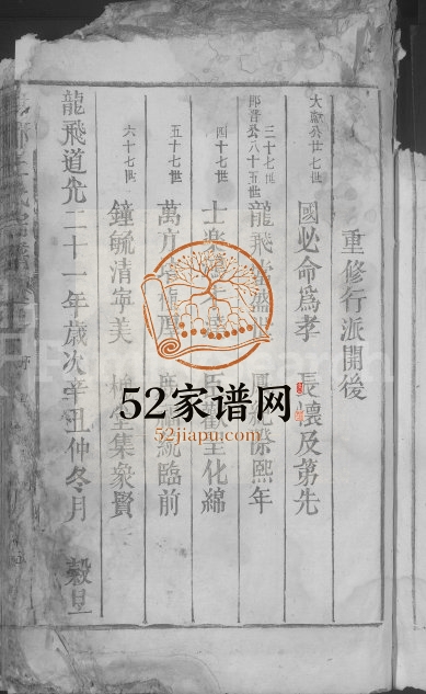 1841年修琅琊王氏宗谱[残卷]江西都昌王姓电子版族谱下载