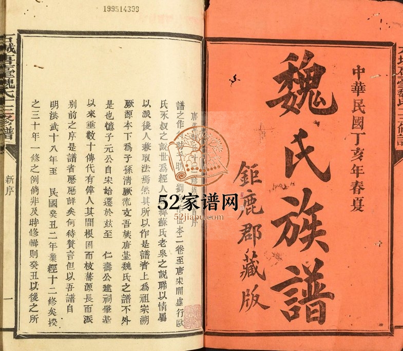 1947年石城唐台魏氏十三修谱 江西赣州魏姓电子版族谱下载