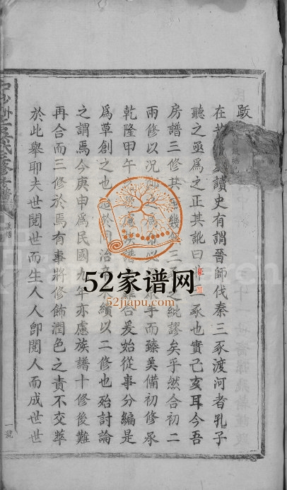 1920年中沙洲上吴氏三修房谱 江西吉水吴姓电子版族谱下载