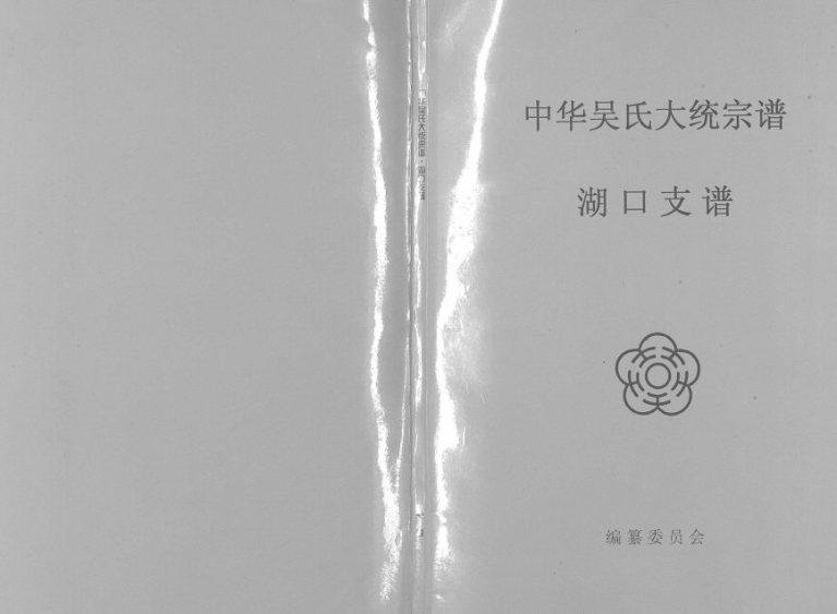 2002年修中华吴氏大统宗谱湖口支谱[6卷]江西吴姓电子版族谱下载