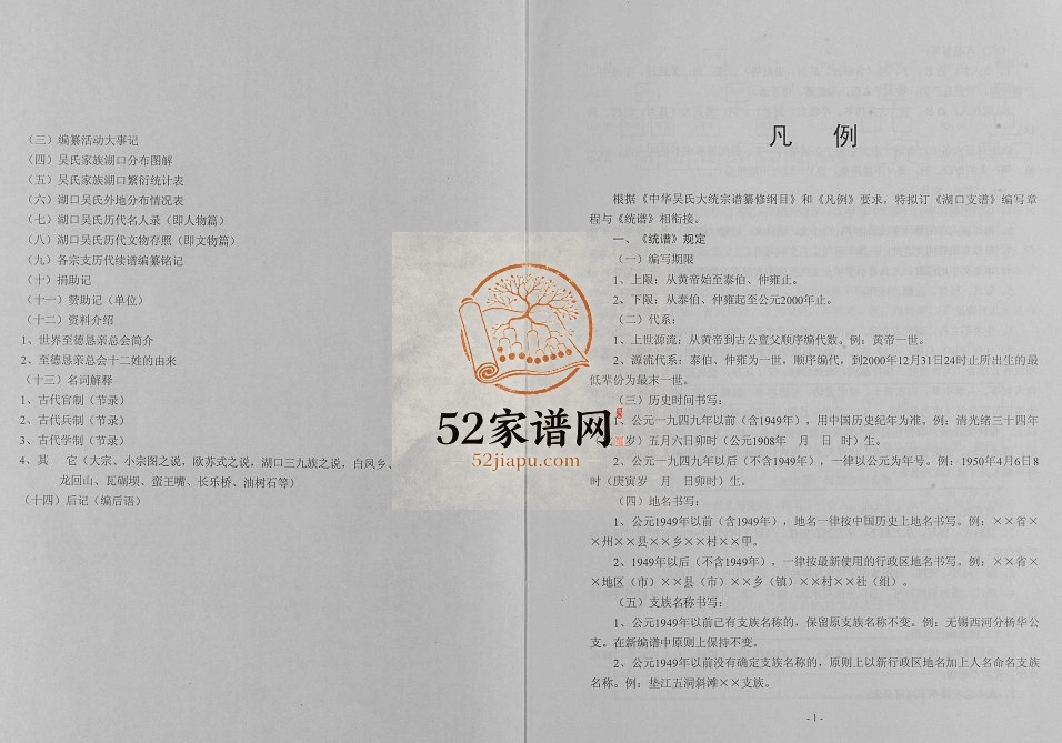 2002年修中华吴氏大统宗谱湖口支谱[6卷]江西吴姓电子版族谱下载