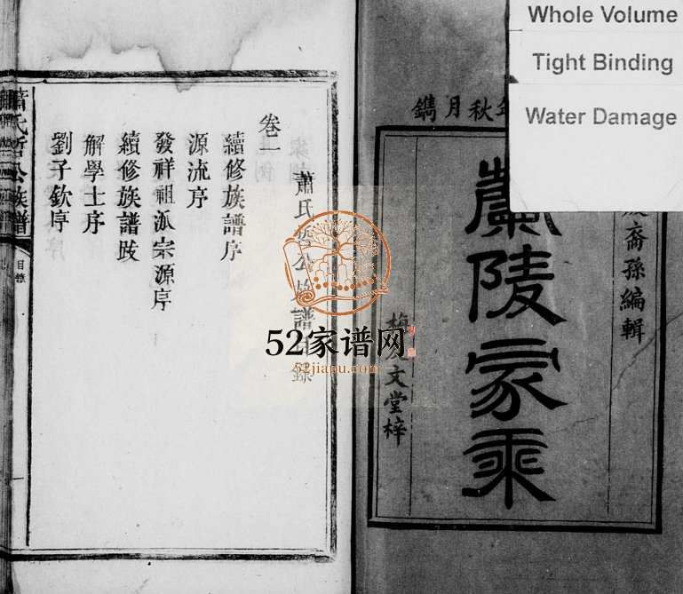 1881年修[萧氏]兰陵家乘[4卷]江西吉水萧东堂萧姓电子版族谱下载